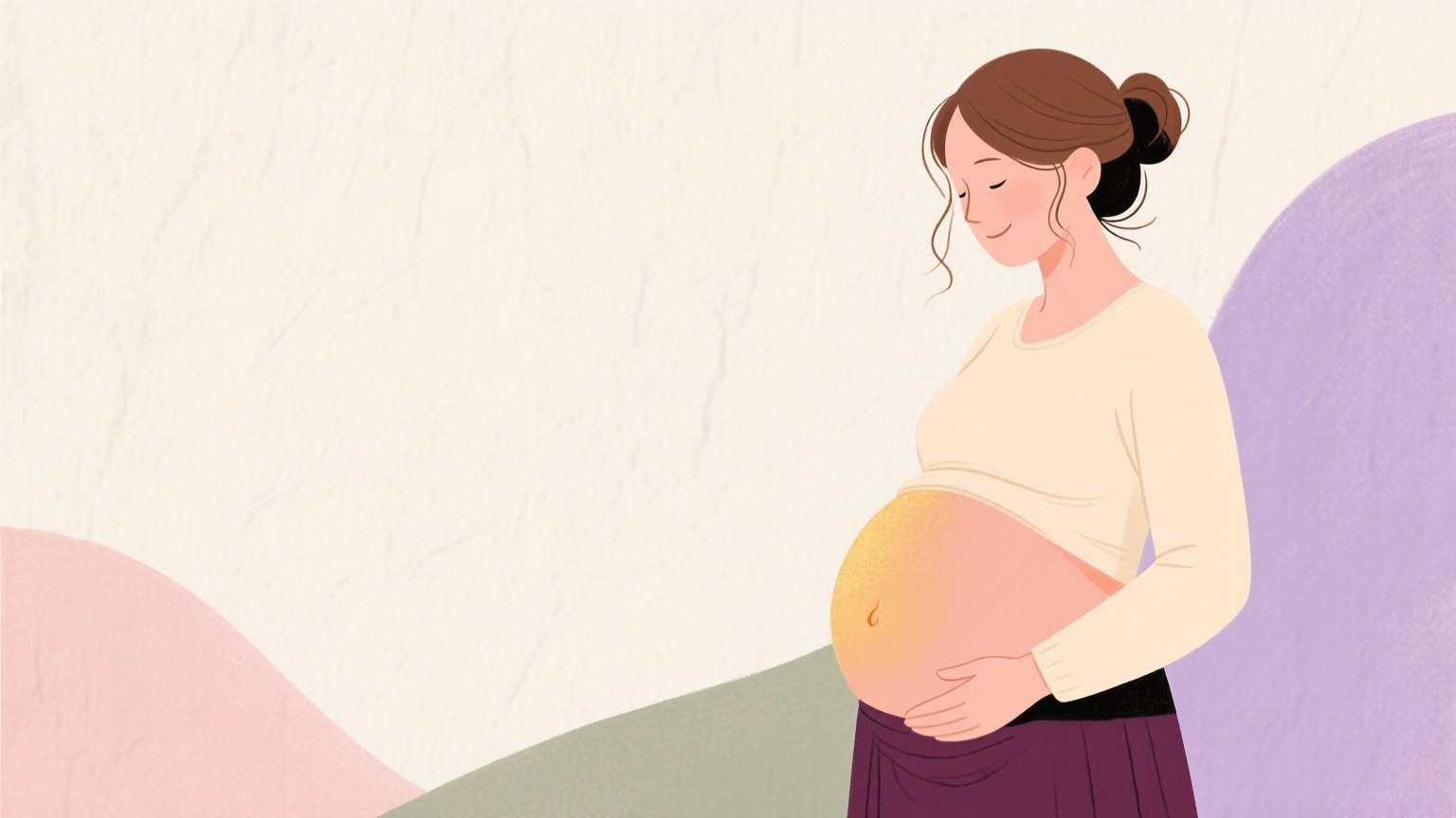 Illustration du troisième mois de grossesse